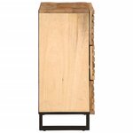 vidaXL Buffets 2 Pièces 60x34x75 cm bois de manguier massif brut