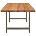 vidaXL Table à manger marron clair bois de chêne massif rectangulaire