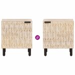 vidaXL Cabinet de chevet Blanc 40 x 33 x 46 cm Bois de mangue massif