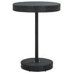 vidaXL Ensemble de bar jardin 5 Pièces noir poly rotin/bois massif acacia