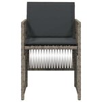 vidaXL Chaises de jardin avec coussins lot de 4 gris résine tressée