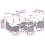 vidaXL Ensemble de canapé de jardin 8 Pièces Marron polyrotin