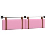vidaXL Tête de lit suspendue Rose PU antique