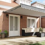 vidaXL Cadre d'auvent Anthracite et blanc 500 × 300 cm