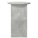 vidaXL Table d'appoint Gris béton Ø 39 5 x 55 cm Bois d'ingénierie