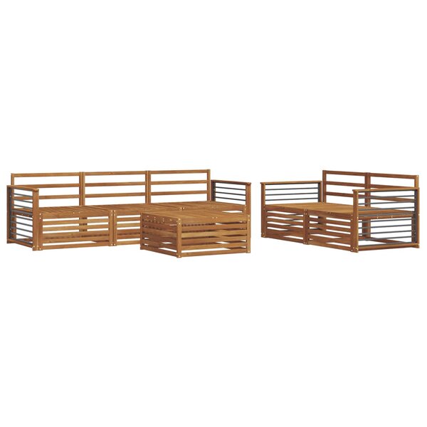 vidaXL Ensemble de canapés d'extérieur 6 pc Naturel