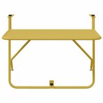 vidaXL Table Suspendue de Balcon Doré 60 x 39 x 65 cm Acier