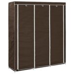 vidaXL Armoire avec compartiments et barres Marron 150x45x175 cm Tissu