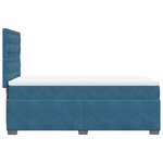 vidaXL Sommier à lattes de lit avec matelas bleu 80x200 cm velours