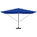 vidaXL Parasol déporté Roma avec LED  bleu azur  352x251x265 cm en aluminium.
