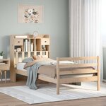 vidaXL Lit bibliothèque sans matelas 75x190 cm bois de pin massif
