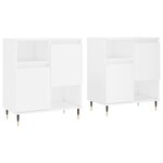 vidaXL Buffets 2 Pièces blanc bois d'ingénierie