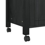 vidaXL Chariot de cuisine Uni Noir 84 x 40 x 88 5 cm