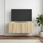 vidaXL Meuble TV mural 78 5 x 31 x 30 cm Chêne Sonoma