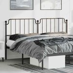vidaXL Tête de lit métal noir 193 cm