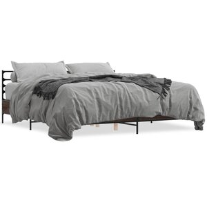 vidaXL Cadre de lit sans matelas chêne marron 180x200 cm