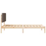 vidaXL Cadre de lit avec tête de lit rembourrée Taupe 80 x 200 cm