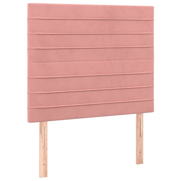 vidaXL Têtes de lit 2 Pièces Rose 90x5x78/88 cm Velours