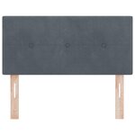 Tête de lit vidaXL Bouton capitonné Gris foncé 90 cm Velours