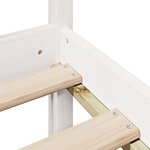 vidaXL Lit bibliothèque sans matelas blanc 90x190cm bois de pin massif