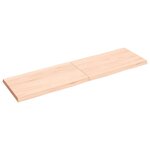 vidaXL Dessus de table bois massif non traité bordure assortie