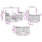 vidaXL Ensemble de canapés d'extérieur 9 Pièces Noir et Gris foncé