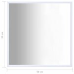 vidaXL Miroir Blanc 50x50 cm