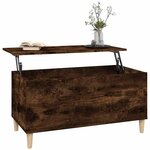 vidaXL Table basse Chêne fumé 90x44 5x45 cm Bois d'ingénierie