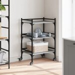 vidaXL Chariot de cuisine sonoma gris 50x35x75 5 cm bois d'ingénierie
