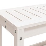 vidaXL Banc de jardin blanc 108x35x45 cm bois massif de pin