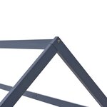 vidaXL Cadre de lit d'enfant Gris  Bois de pin massif 90 x 200 cm