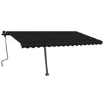 vidaXL Auvent manuel rétractable sur pied 450x300 cm Anthracite