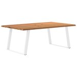vidaXL Table à manger et bord naturel bois massif chêne rectangulaire