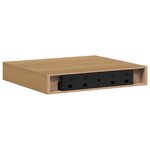 vidaXL Étagère Murale 2 Pièces Marron 23 x 23 5 x 4 cm Bois d'ingénierie