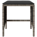 vidaXL Salon de jardin 4 Pièces avec coussins gris résine tressée