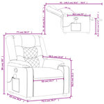 vidaXL Fauteuil de massage inclinable Gris clair Tissu
