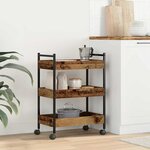 vidaXL Chariot de cuisine Bois ancien 50 x 30 x 70 cm
