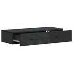 vidaXL Table d'appoint murale Noir 87 5 x 34 5 x 17 cm