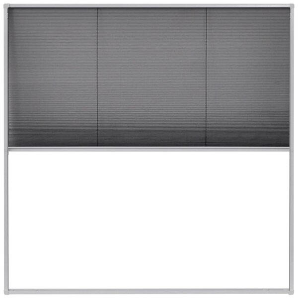 vidaXL Moustiquaire plissée pour fenêtre Aluminium 120 x 120 cm