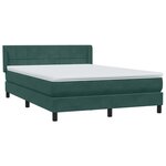 vidaXL Sommier à lattes de lit et matelas vert foncé 140x210cm velours
