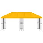 vidaXL Gazebo avec murs latéraux 6 x 3 m Jaune Polyester et Acier 190