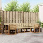 vidaXL Ensemble de canapés d'extérieur 7 pc Naturel et Beige
