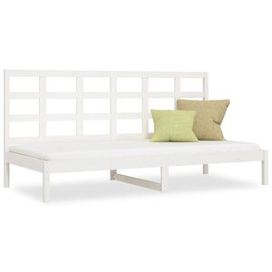 vidaXL Lit de jour sans matelas blanc 80x200 cm bois de pin massif