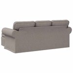 vidaXL Canapé Taupe 215 x 138 x 80 cm tissu