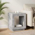vidaXL Table d'appoint Gris béton 60 x 40 x 65 cm Bois d'ingénierie