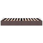 vidaXL Cadre de lit ottoman sans matelas marron foncé 120x200 cm tissu