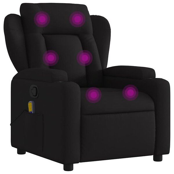 vidaXL Fauteuil de massage inclinable noir tissu