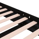 vidaXL Cadre de lit Noir Bois massif 100x200 cm