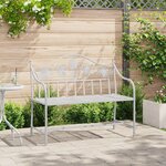 vidaXL Banc Blanc Métal 104 x 52 5 x 89 cm Fabriqué pour Durer