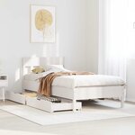 vidaXL Cadre de lit sans matelas blanc 90x200 cm bois de pin massif